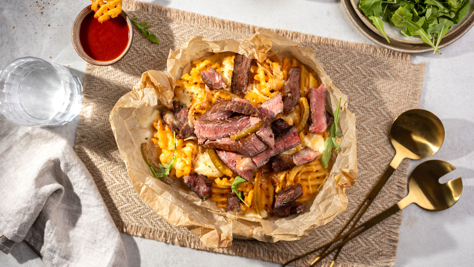 Philly Cheese Steak pomfrit