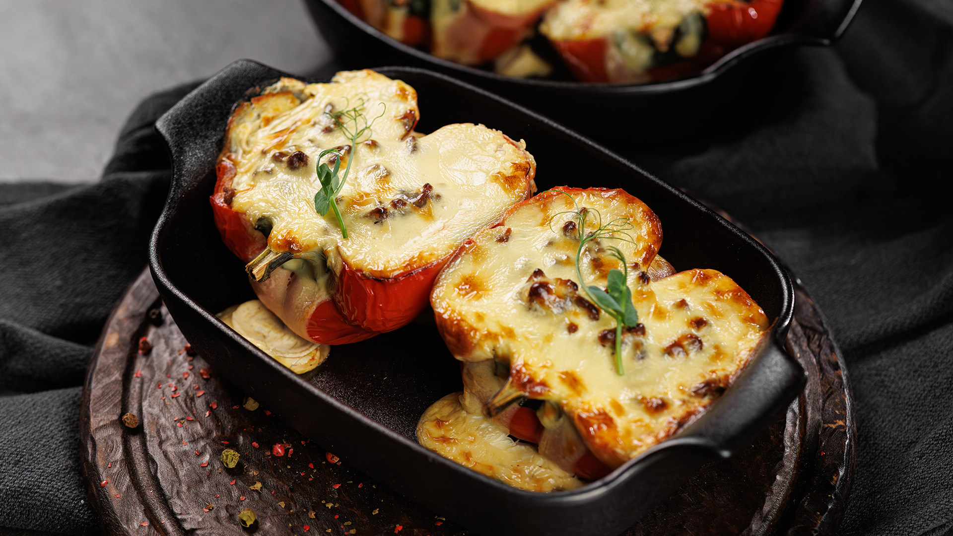 Zapečena punjena paprika s vrhnjem